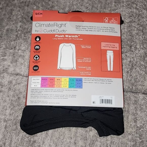 ClimateRight by Cuddl Duds Women's Plush Warmth Crew Neck Base Layer Top Size S - Picture 6 of 7